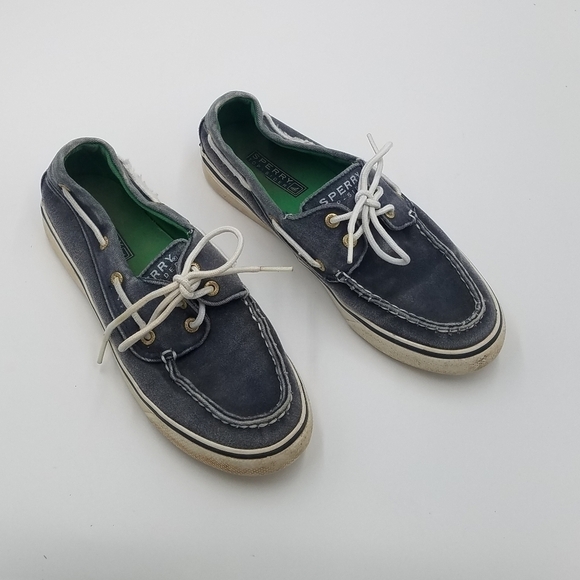 Sperry Boat Flat Denim Shoe 6.5 Women - Picture 2 of 8